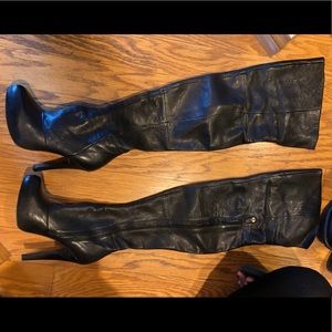 Report Signature Black Leather Boots - Fairfax